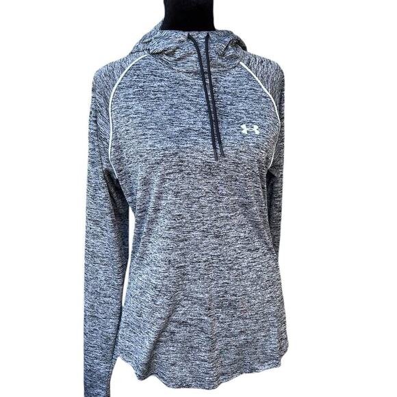 Under Armour woman's size L, loose fit, black heather hoodie - Picture 5 of 7